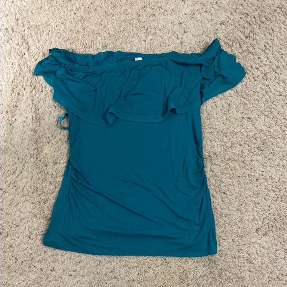 Teal Off-Shoulder Women's Top